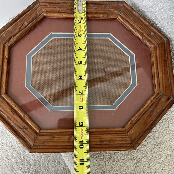 Vintage Wood Curio Knick Knack Display Case Shadow Octagonal Box - Picture 9 of 11